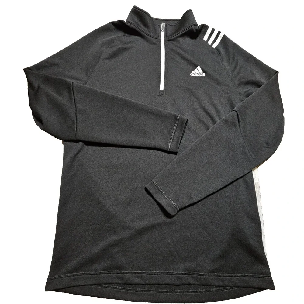 ADIDAS GOLF French Terry Pullover Mens M Active Fleece Quarter Zip Performance